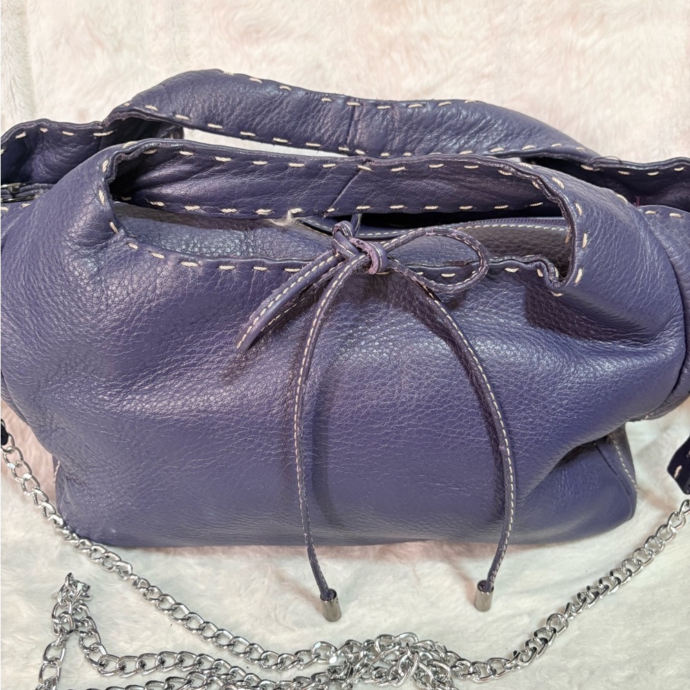 Donald Pliner Black Whip Stitch Bag